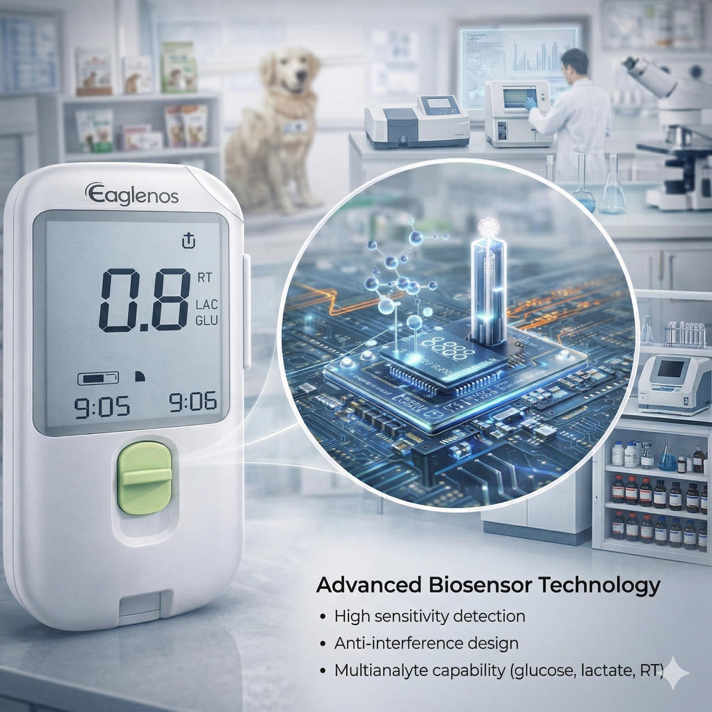 Pet Glucose & Lactate Monitor Kit with 25 Glucose Strips & 25 Lactate Strips N7167