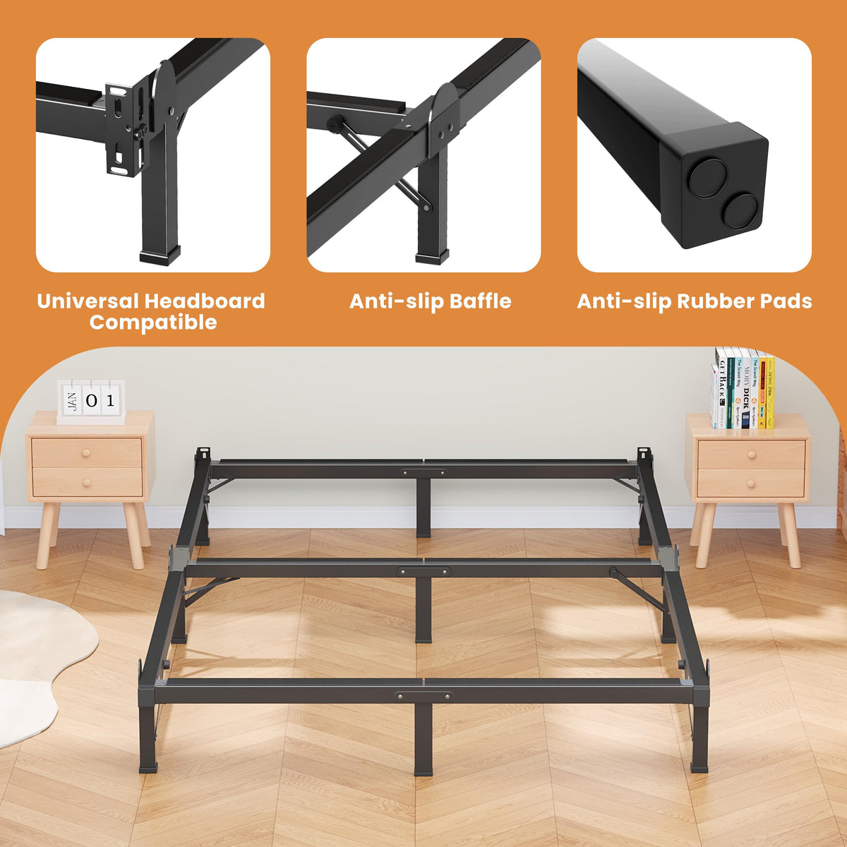 Queen 8 Inches Metal Bed Frame P5177