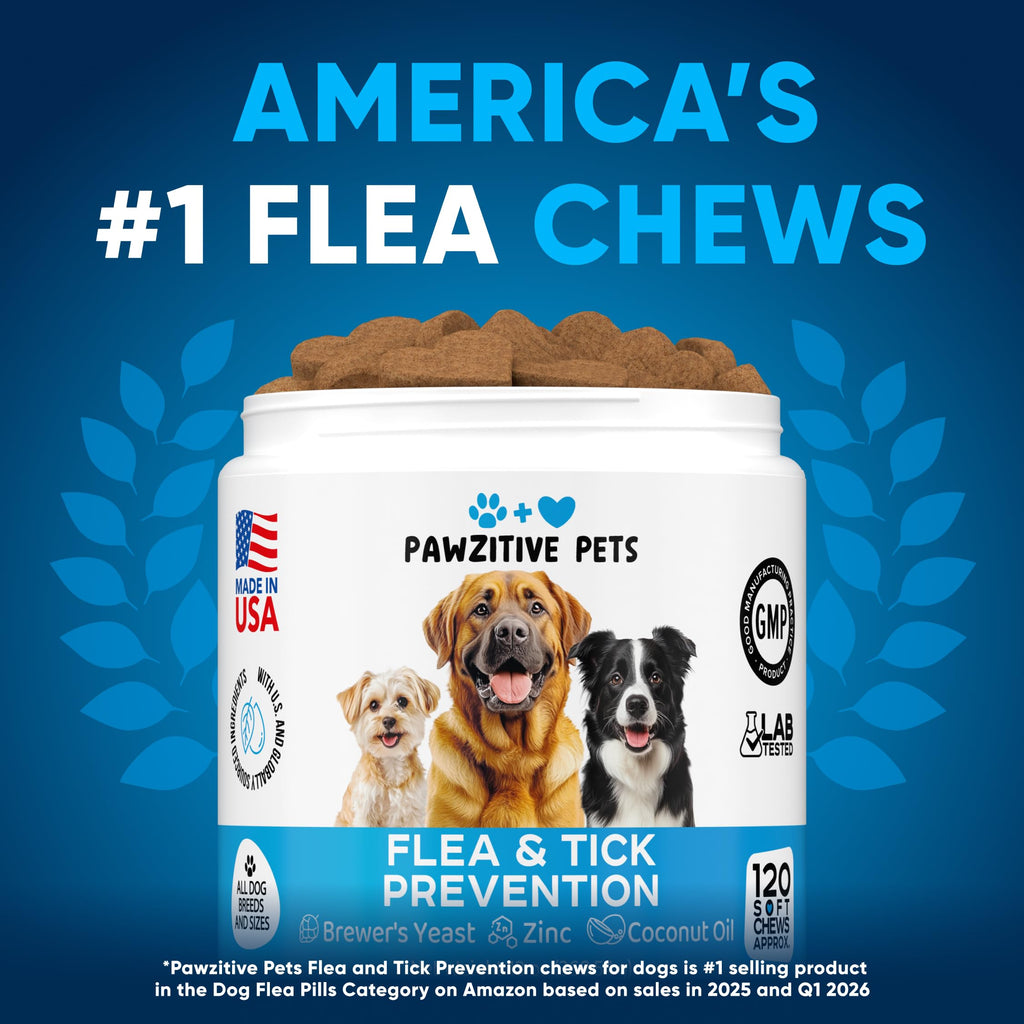Chewable Flea and Tick Prevention for Dogs 120 Soft Chews Q464286