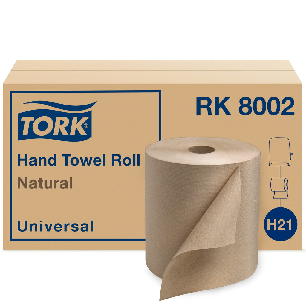 Natural Paper Hand Towel Roll, 6 Rolls x 800 Ft F1799