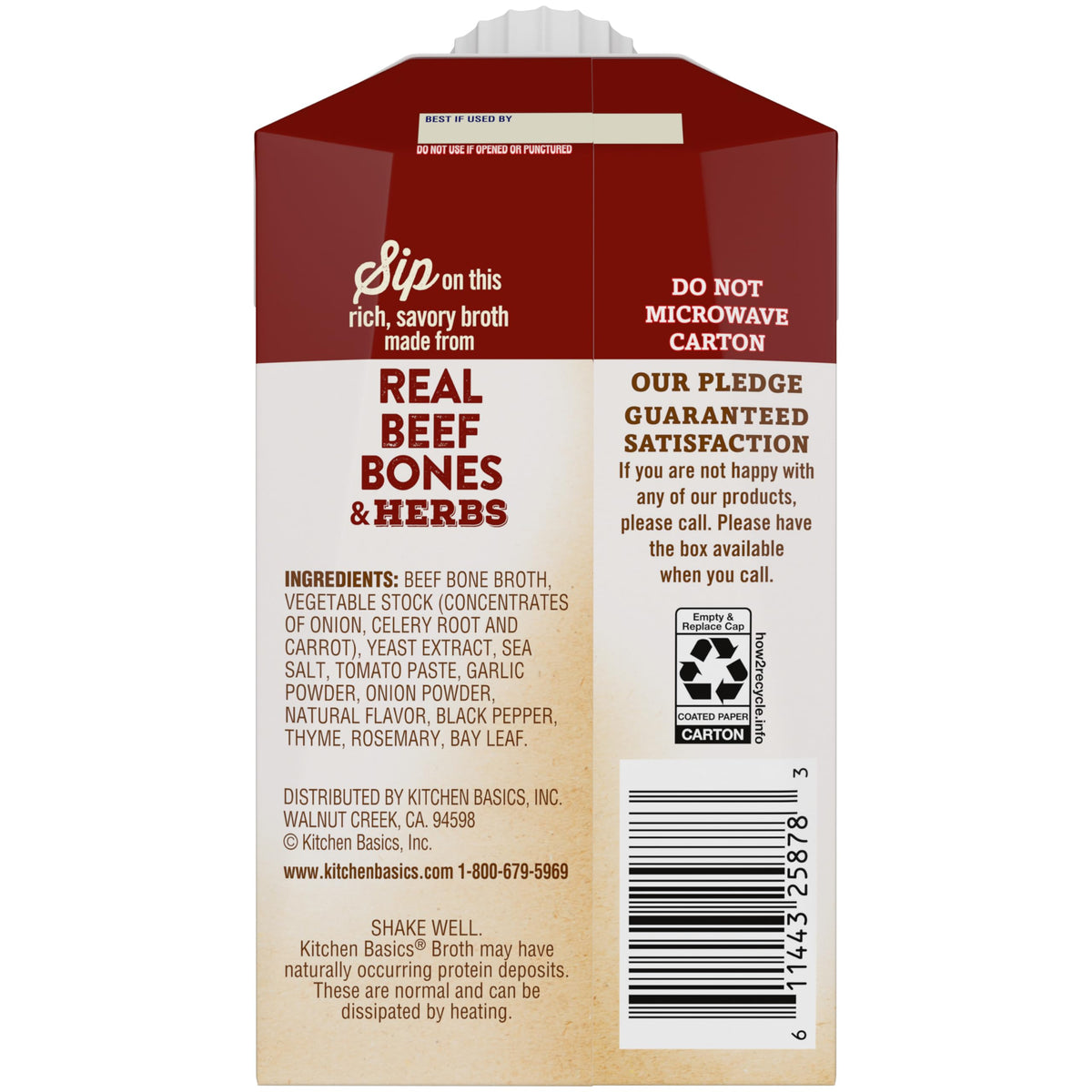 Beef Bone Broth 8.25 oz Carton Pack of 12 V304284