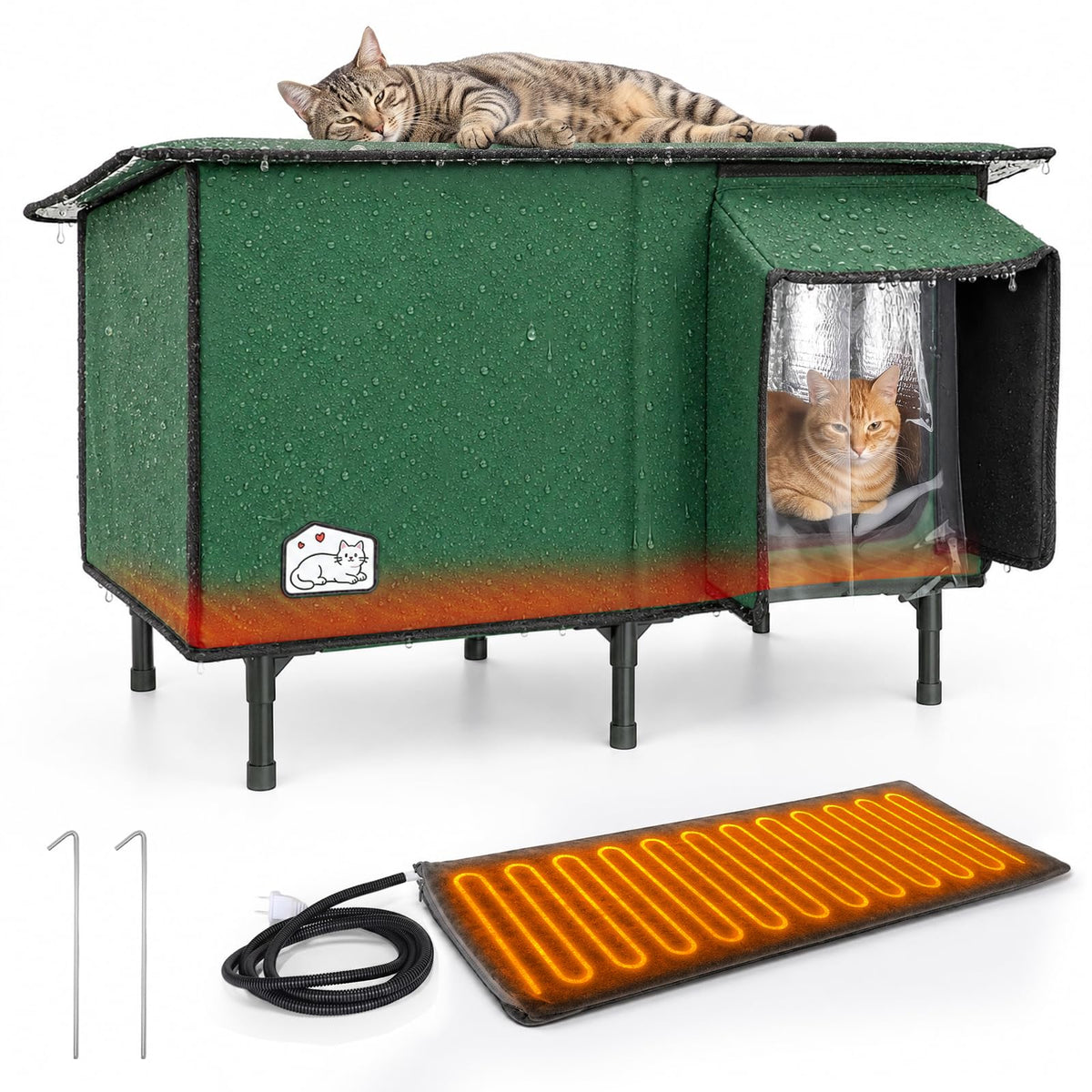 Heated Outdoor Cat House Y931