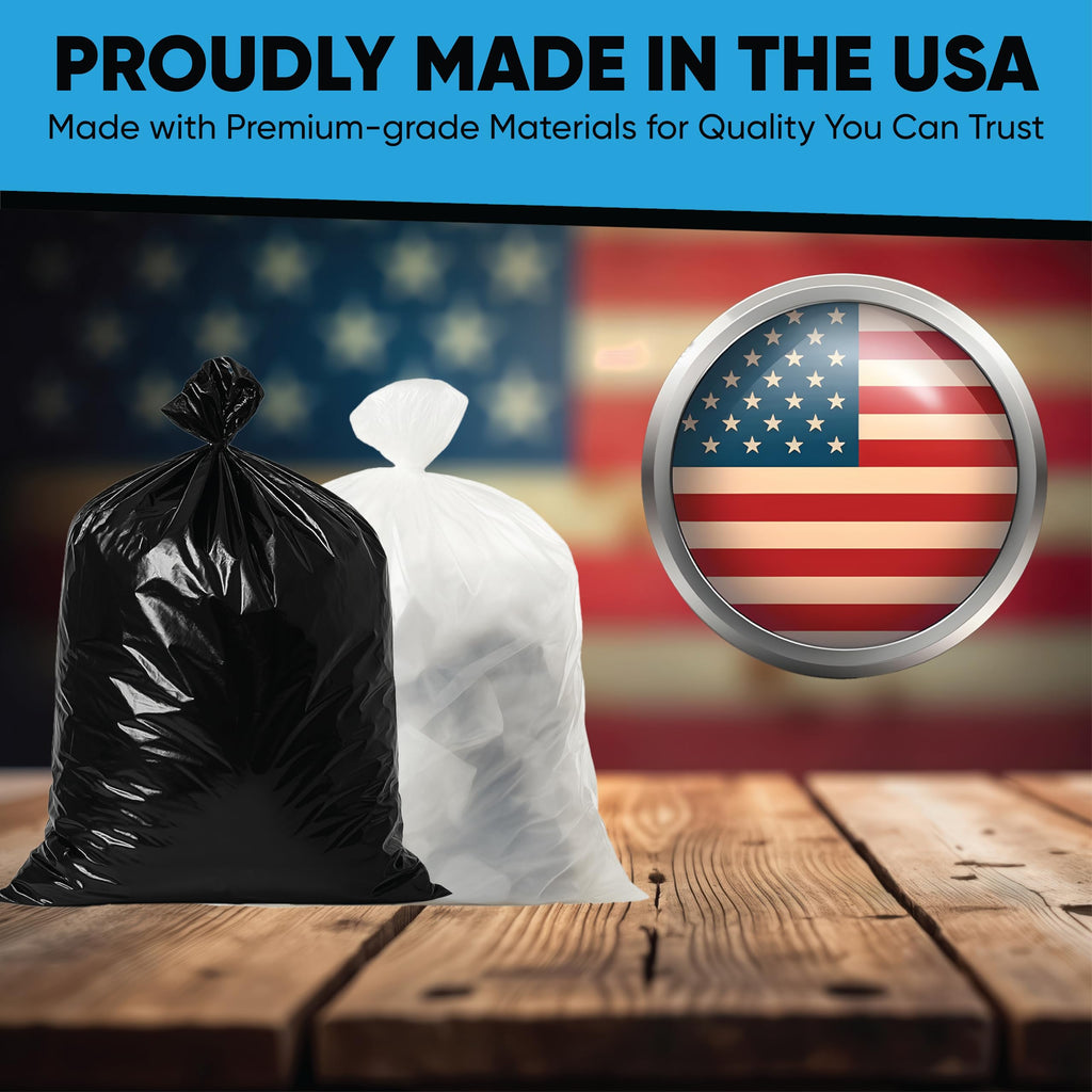 45 Gallon Heavy Duty Black Trash Bags 100 Count C1087