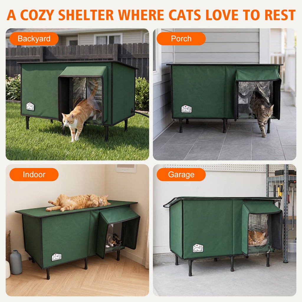 Heated Outdoor Cat House Y931