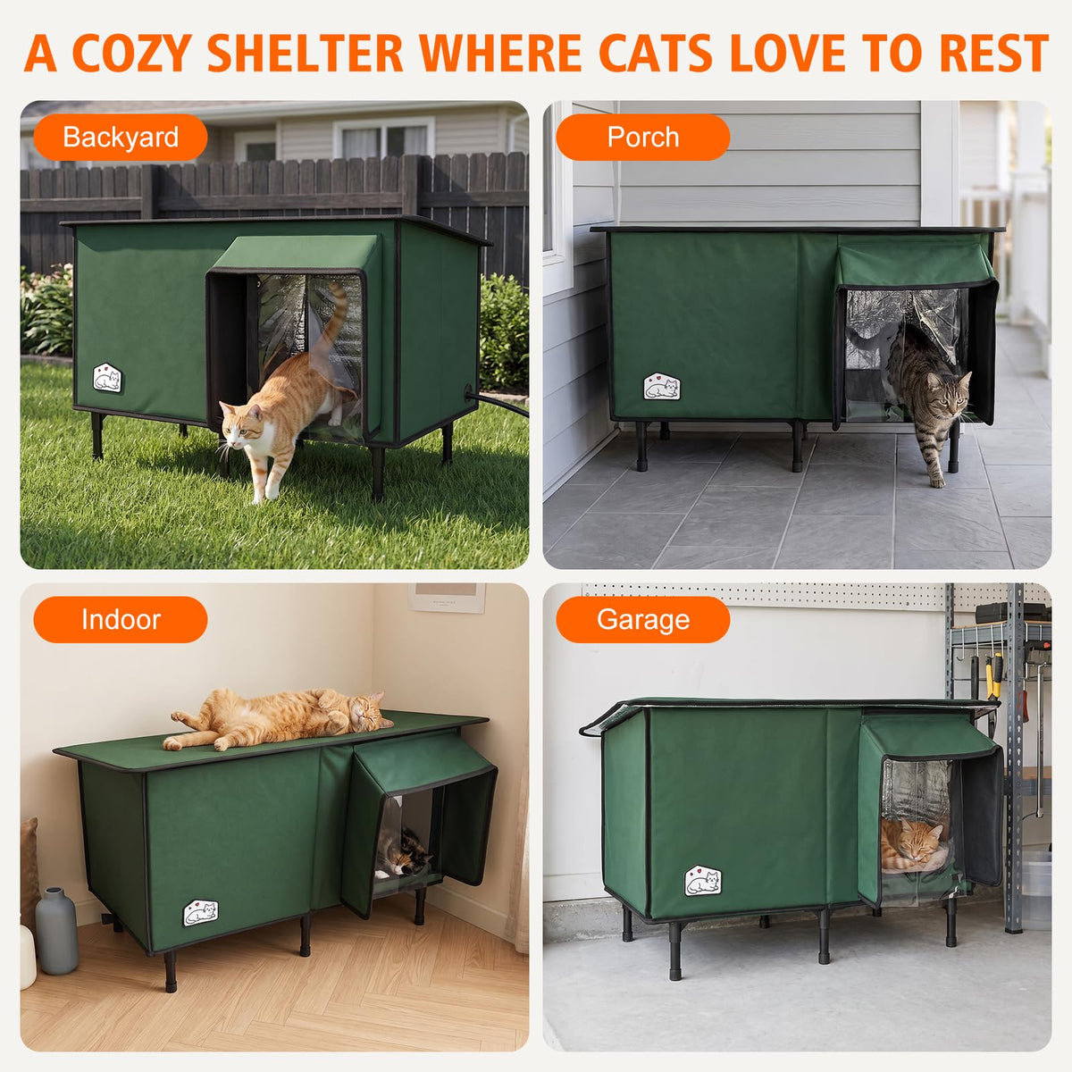 Heated Outdoor Cat House Y931