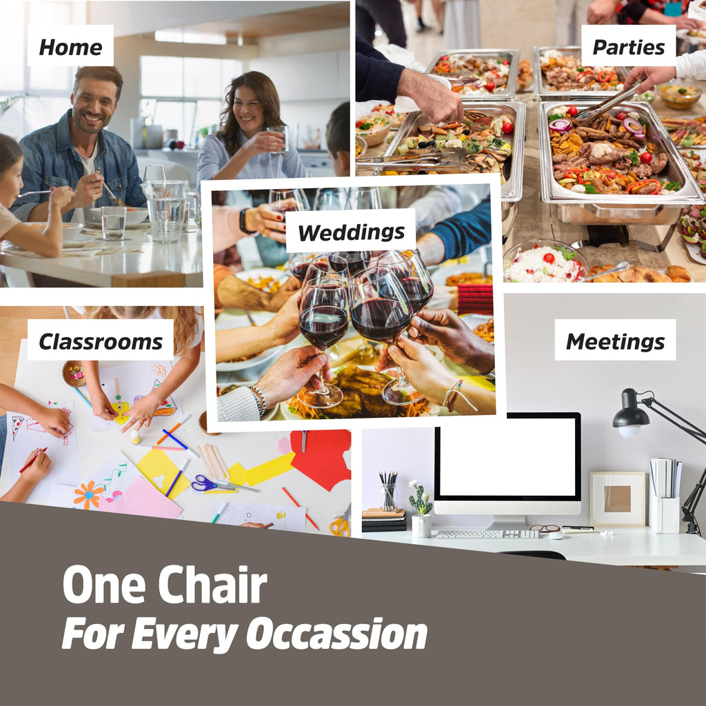 10 Pack Black Plastic Folding Chairs I592