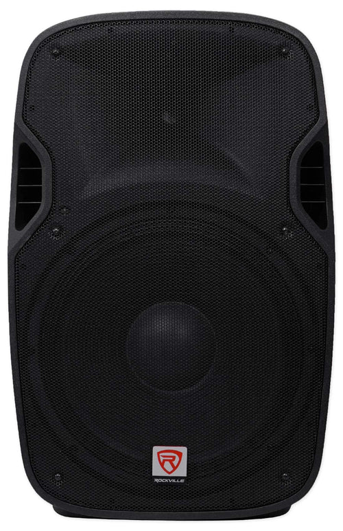15" Passive 1600W DJ PA Speakers with Tripod Stands and Cables D609616