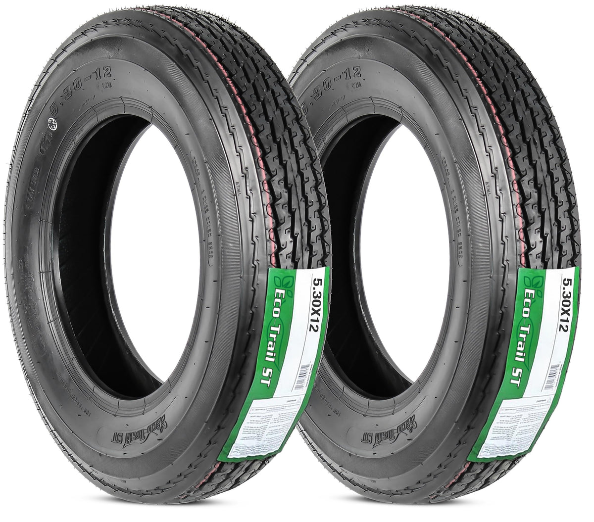 2-Pack 5.30-12 12 Inch 6-Ply Bias Trailer Tire G789