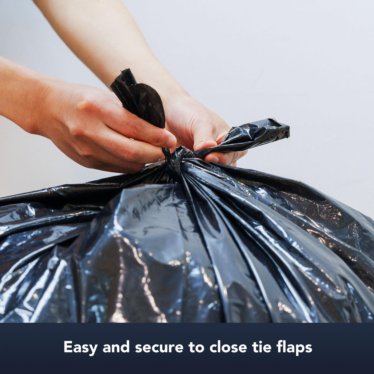 42 Gallon Extra Thick 3MIL Heavy Duty Bags with Tie Flaps, 32 Count I65268