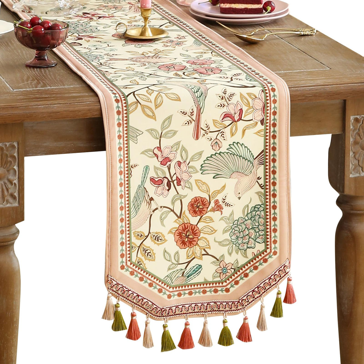 Vintage French Velvet Table Runner Z3841