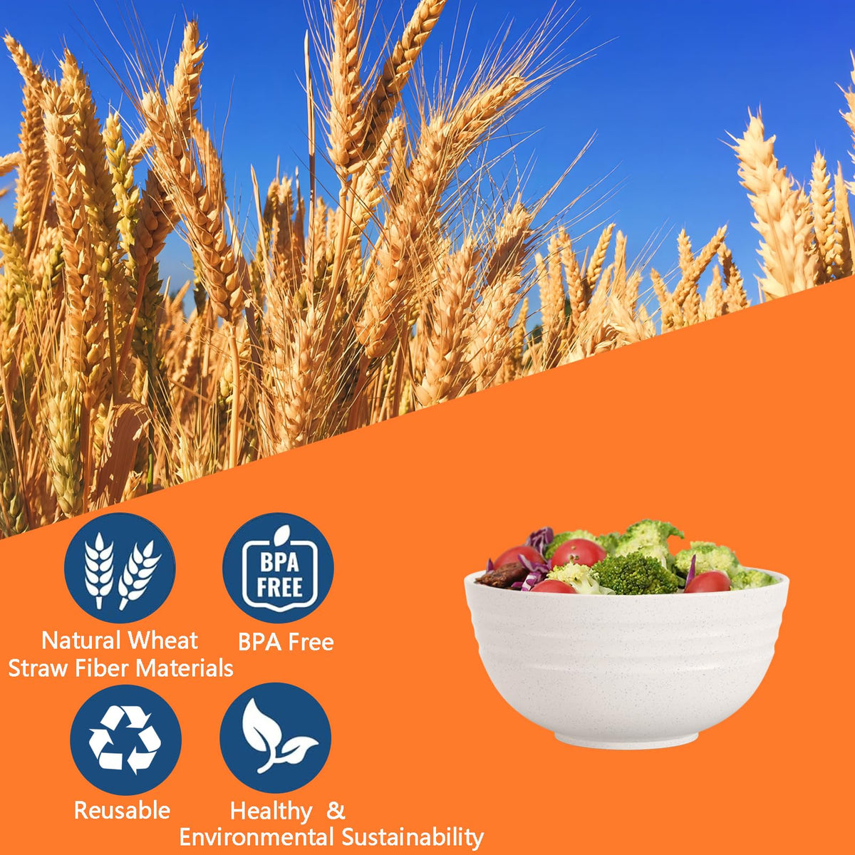 34 Oz BPA-Free Soup Bowls Set of 6 G160469