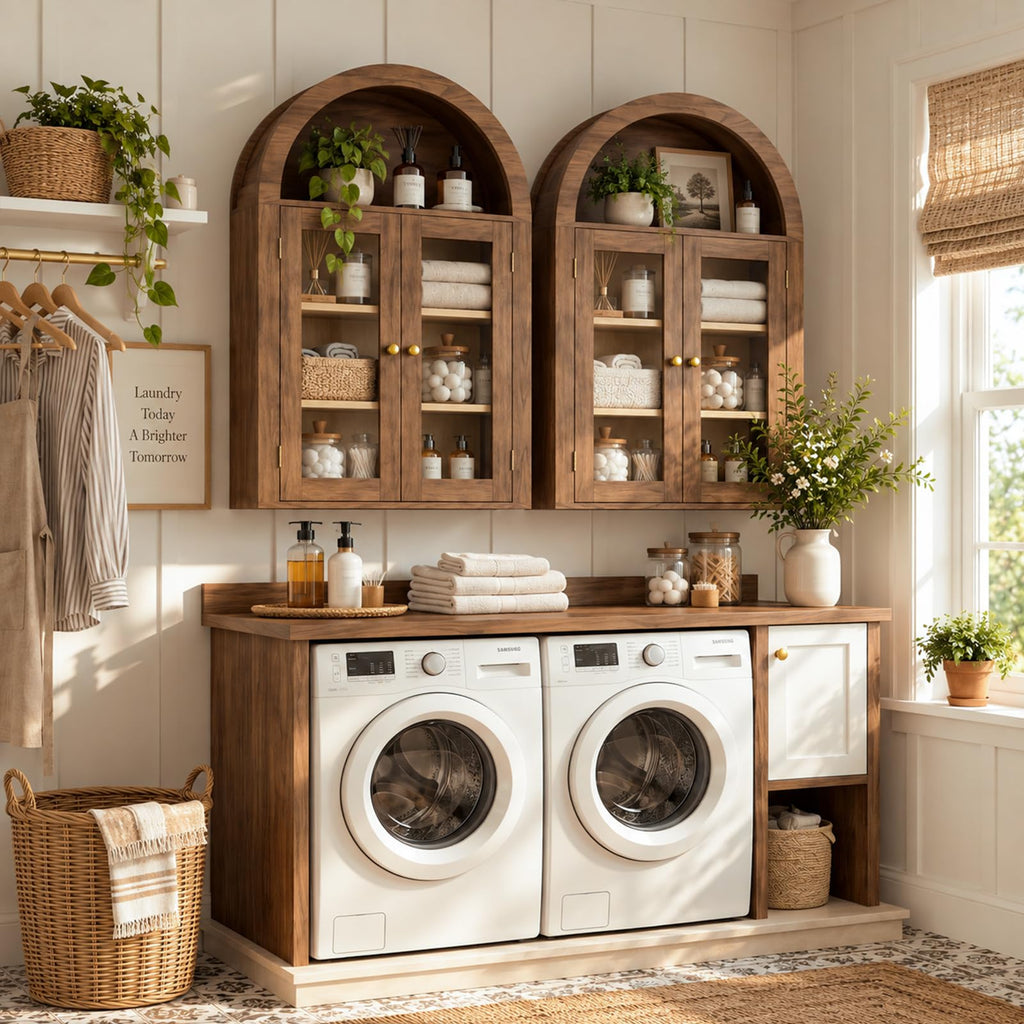 Wall Mount Medicine Cabinet with Glass Doors and Adjustable Shelves B3691