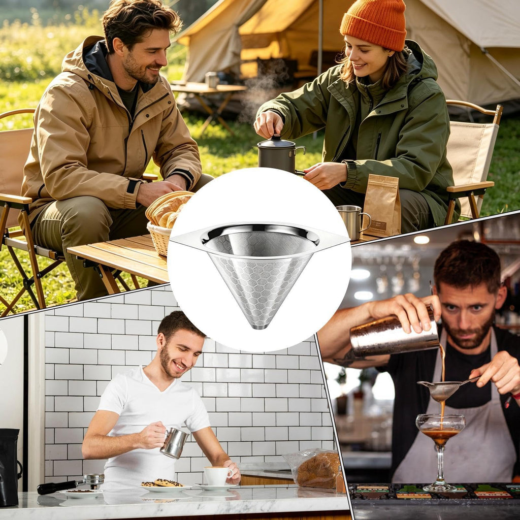 Heat Resistant Reusable Stainless Steel Drip Coffee Filter V6251