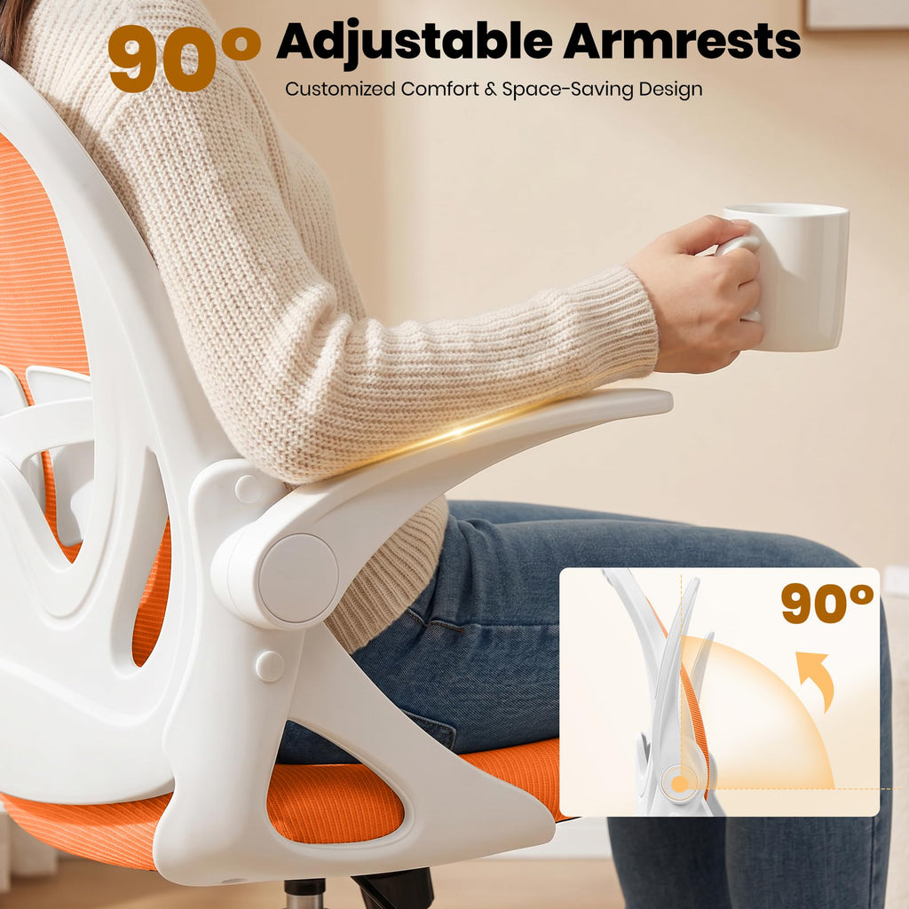 Tall Ergonomic Drafting Chair with Flip-up Armrests and Footrest Ring X98580