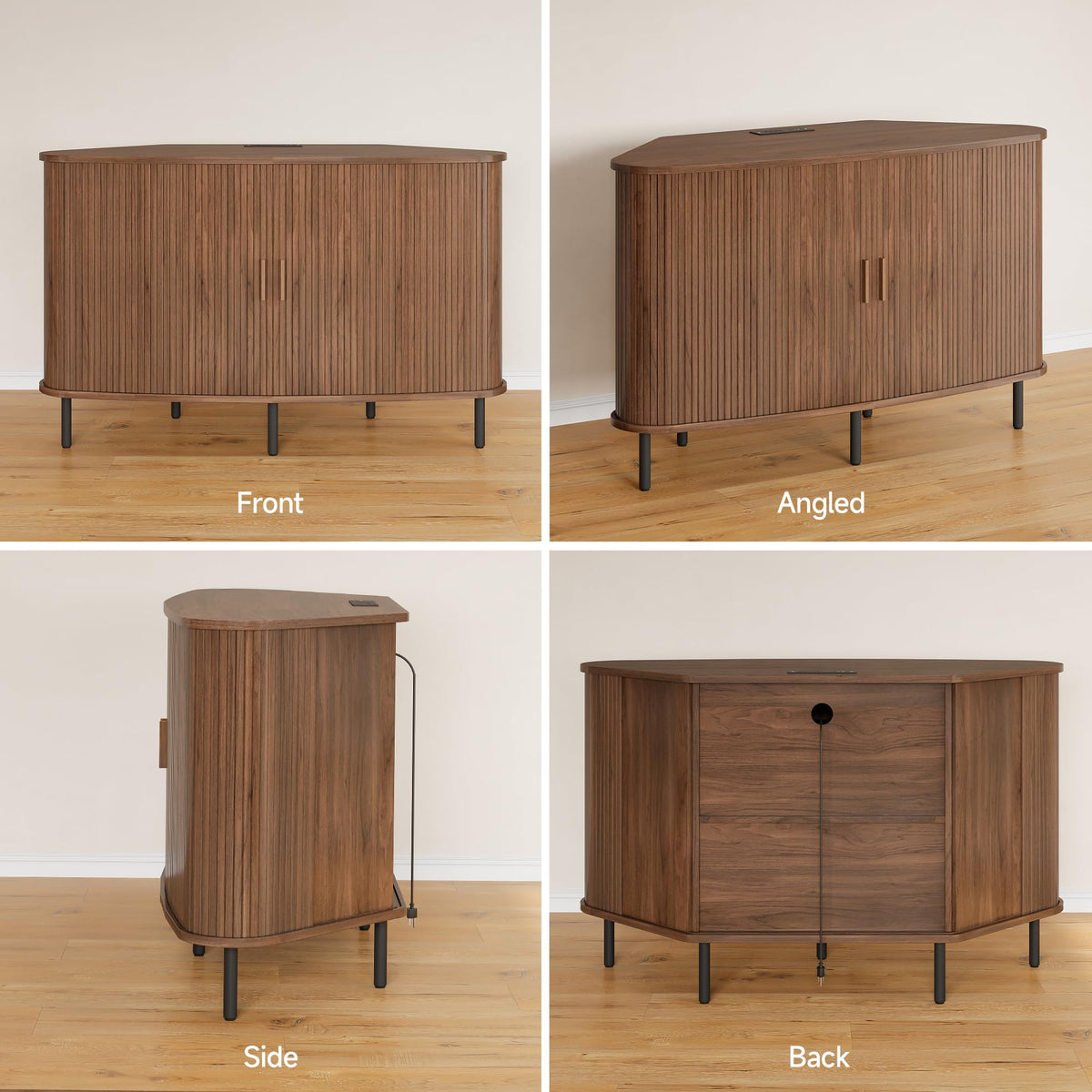 47" Walnut Corner TV Stand R10162