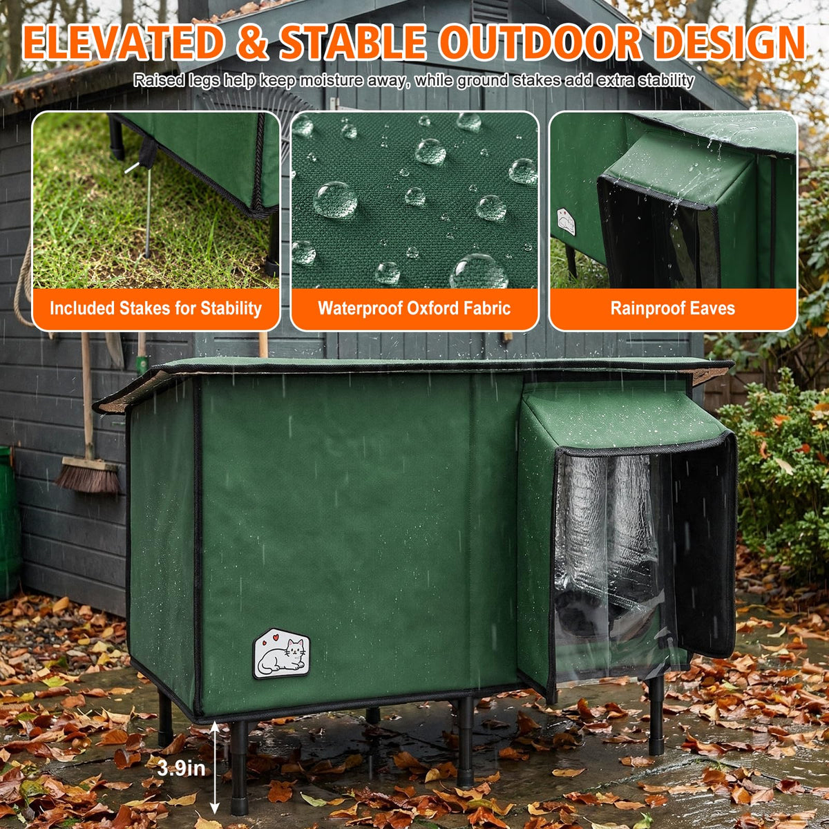 Heated Outdoor Cat House Y931
