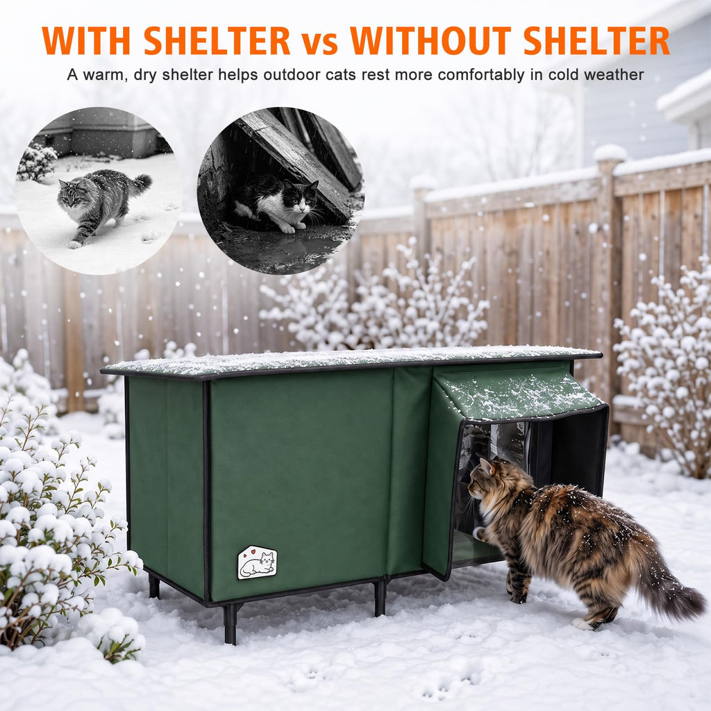 Heated Outdoor Cat House Y931