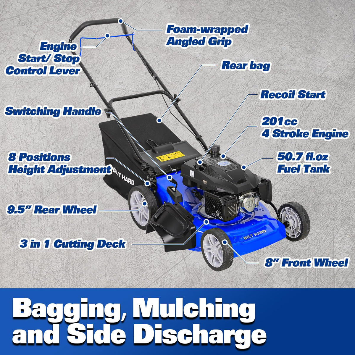 21 Inch 201cc 4-Cycle Gas Lawn Mower E620230