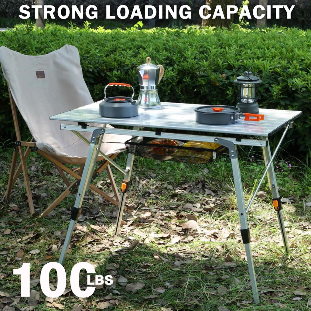 Lightweight Aluminum Folding Camping Table White F929