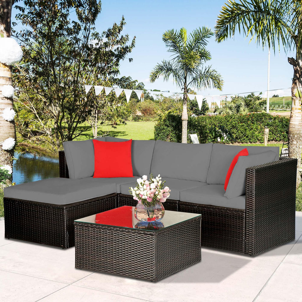 Waterproof Outdoor Couch Cushions 4 Seat Dark Grey Y931