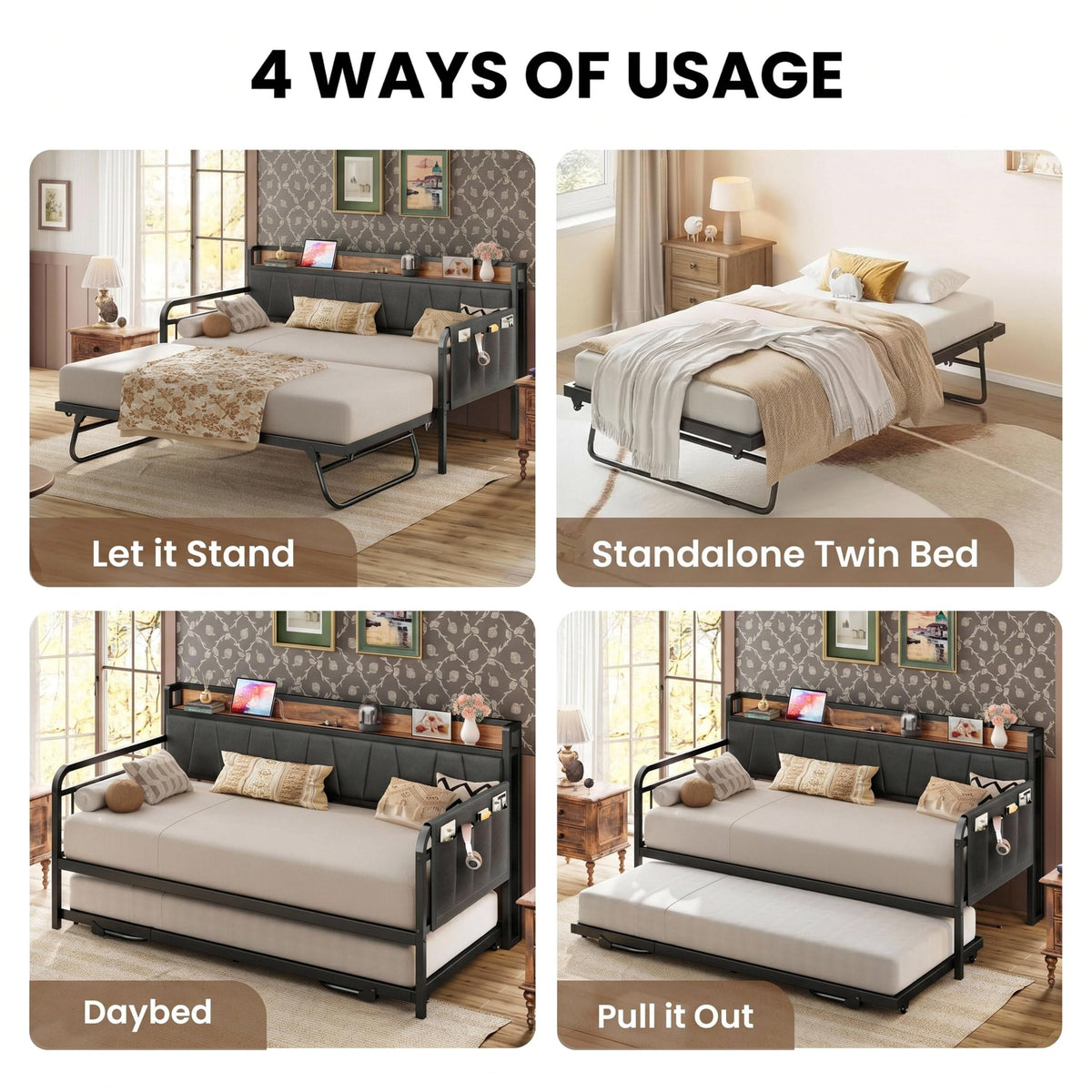 Twin Daybed with Trundle S17790