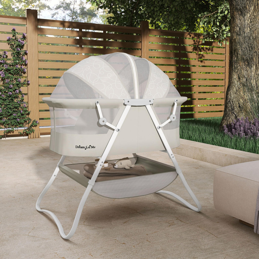 Portable Infant Bassinet, Double Mesh Canopy, Cool Grey Q281017