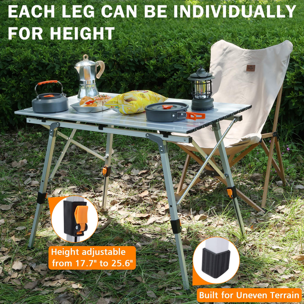 Lightweight Aluminum Folding Camping Table White F929