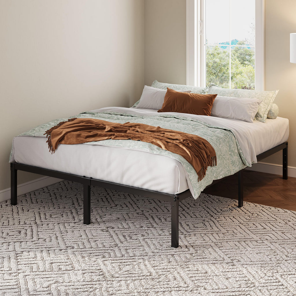 Queen 12 Inch Metal Bed Frame with Storage Space O464498